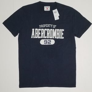 Abercrombie & Fitch navy tshirt embroidered logo
